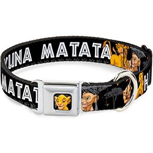 Buckle-Down Dog Collar Seatbelt Buckle Lion King Simba Nala Hakuna Matata 11 to 17 Inches 1.0 Inch Wide, Multi Color (DC-WDY046-M) Buckle-Down Dog Collar Seatbelt Buckle Lion King Simba Nala Hakuna Matata 11 to 17 Inches 1.0 Inch Wide, Multi Color (DC-WDY046-M)
