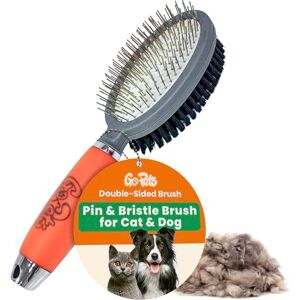 GoPets Best Professional Pin & Bristle Brush on Amazon 2 Sided Pet Grooming Comb for Dogs and Cats with Short Medium or Long Hair GoPets Best Professional Pin & Bristle Brush on Amazon 2 Sided Pet Grooming Comb for Dogs and Cats with Short Medium or Long Hair