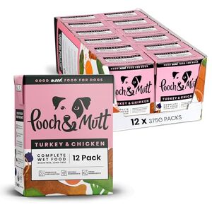 Pooch & Mutt Turkey & Chicken Pack of Complete Wet Dog Food, Dry Dog Food Topper, 12x375g Pooch & Mutt Turkey & Chicken Pack of Complete Wet Dog Food, Dry Dog Food Topper, 12x375g