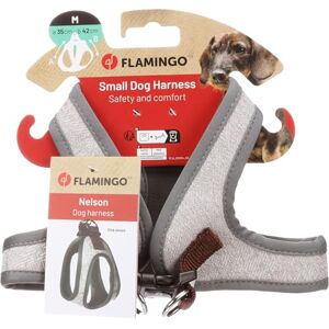 Flamingo Dog Harness Step&Go Nelson Grey M 35cm 42cm Flamingo Dog Harness Step&Go Nelson Grey M 35cm 42cm