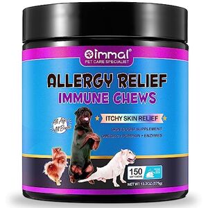 Minxie Dog Allergy Chews for Dogs 150pc Soft Chews Itch Immunity Treats for Dog Soothe Itchy Paws, Eyes, Ears, Skin Supports Seasonal Itching Relief, Itching, Licking, Scratching, 150pcs/Duck Minxie Dog Allergy Chews for Dogs 150pc Soft Chews Itch Immunity Treats for Dog Soothe Itchy Paws, Eyes, Ears, Skin Supports Seasonal Itching Relief, Itching, Licking, Scratching, 150pcs/Duck