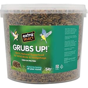 Extra Select Grubs Up Black Soldier Fly Larvae For Wild Birds and Hedgehogs 5ltr Extra Select Grubs Up Black Soldier Fly Larvae For Wild Birds and Hedgehogs 5ltr