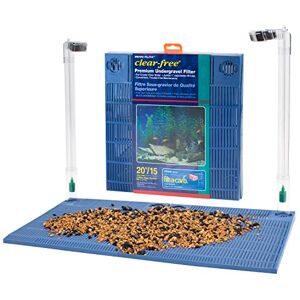 Penn-Plax Undergravel Aquarium Filter for 15-20 (high) Gallon Tanks – Two 11.2” x 11.25” Plates – Under Gravel System for Clear, Clean Water – Safe for Freshwater and Saltwater Tanks Penn-Plax Undergravel Aquarium Filter for 15-20 (high) Gallon Tanks – Two 11.2” x 11.25” Plates – Under Gravel System for Clear, Clean Water – Safe for Freshwater and Saltwater Tanks