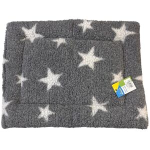 Bestpets FLEECE MAT GREY & WHITE STAR SML Bestpets FLEECE MAT GREY & WHITE STAR SML