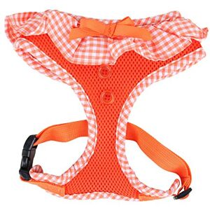 Puppia Vivien Dog Harness small dog Super soft and comfortable in many colours Checkered edges Also usable as Puppy Harness Anti Pull Dog Lead, Orange, M Puppia Vivien Dog Harness small dog Super soft and comfortable in many colours Checkered edges Also usable as Puppy Harness Anti Pull Dog Lead, Orange, M