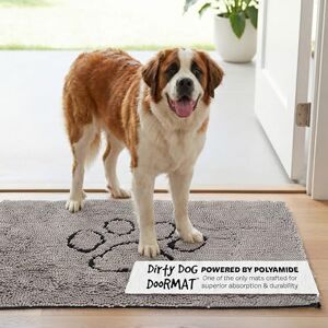 DOG GONE SMART PET PRODUCTS Dog Gone Smart Dirty Dog Microfiber Doormat, Super Absorbent Machine Washable with Non-Slip Backing, XL, Grey DOG GONE SMART PET PRODUCTS Dog Gone Smart Dirty Dog Microfiber Doormat, Super Absorbent Machine Washable with Non-Slip Backing, XL, Grey