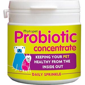 Phytopet Probiotic Concentrate, All Natural Probiotics for Gut Health, Immune Support and Support for Dogs, Cats and Small Mammals, 100g 100% Herbal Pet Supplies Phytopet Probiotic Concentrate, All Natural Probiotics for Gut Health, Immune Support and Support for Dogs, Cats and Small Mammals, 100g 100% Herbal Pet Supplies