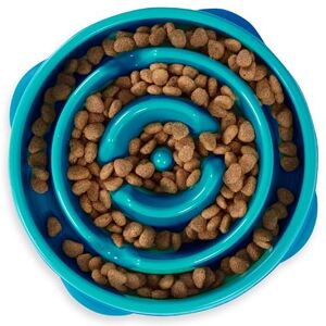 Outward Hound Slow Feeder Dog Bowl Makes Meal Time Fun, Slows Down Eating, Promotes Healthy Digestion, Prevents Bloat Slip Resistant and Durable, Food and Water Bowl, Size Medium (Turquoise) Outward Hound Slow Feeder Dog Bowl Makes Meal Time Fun, Slows Down Eating, Promotes Healthy Digestion, Prevents Bloat Slip Resistant and Durable, Food and Water Bowl, Size Medium (Turquoise)