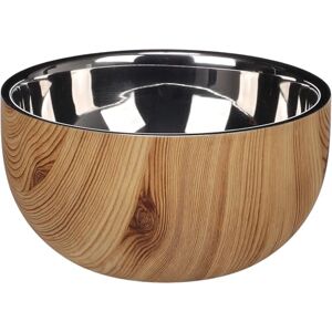 Flamingo FEEDING AND DRINKING BOWL OASE ROUND WOOD GRAIN 15,5x8CM 700ML Flamingo FEEDING AND DRINKING BOWL OASE ROUND WOOD GRAIN 15,5x8CM 700ML