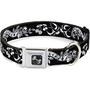 Buckle-Down Dog Collar Seatbelt Buckle Lucky Black White 15 to 26 Inches 1.0 Inch Wide, Multi Color (DC-W31216-L) Buckle-Down Dog Collar Seatbelt Buckle Lucky Black White 15 to 26 Inches 1.0 Inch Wide, Multi Color (DC-W31216-L)