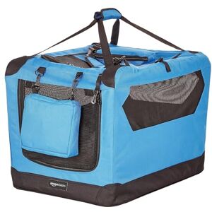 Amazon Basics Premium Folding Portable Soft Pet Crate 26 cm, BLUE Amazon Basics Premium Folding Portable Soft Pet Crate 26 cm, BLUE