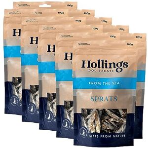 Hollings Sprats Dog Treats, 100% Natural with Fresh Fish Air Dried Treats for Dogs, Hypoallergenic and Grain Free 100g (Pack of 10) Hollings Sprats Dog Treats, 100% Natural with Fresh Fish Air Dried Treats for Dogs, Hypoallergenic and Grain Free 100g (Pack of 10)