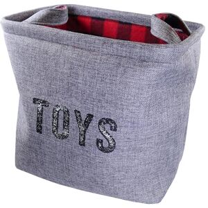Rosewood Dog Toy Storage Basket Grey Basket with Red Check Print Interior, Soft Fabric, Carry Handles Lightweight Dog, Cat and Puppy Toy Organiser Pet Storage Solution for Home 33 x 24 x 30 cm Rosewood Dog Toy Storage Basket Grey Basket with Red Check Print Interior, Soft Fabric, Carry Handles Lightweight Dog, Cat and Puppy Toy Organiser Pet Storage Solution for Home 33 x 24 x 30 cm