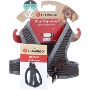 Flamingo Dog Harness Step&Go Herbert Dark brown S 35cm 40cm Flamingo Dog Harness Step&Go Herbert Dark brown S 35cm 40cm