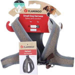 Flamingo Dog Harness Step&Go Herbert Light brown L 37cm 44cm Flamingo Dog Harness Step&Go Herbert Light brown L 37cm 44cm