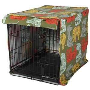 Molly Mutt Elephant Parade 30-inch Dog Crate Cover, Medium Kennel Cover Measures 30” x 21” x 24”, Two Panel Doors Roll Up, Made from Machine-Washable 100% Cotton Durable, Breathable & Pre-shrunk Molly Mutt Elephant Parade 30-inch Dog Crate Cover, Medium Kennel Cover Measures 30” x 21” x 24”, Two Panel Doors Roll Up, Made from Machine-Washable 100% Cotton Durable, Breathable & Pre-shrunk