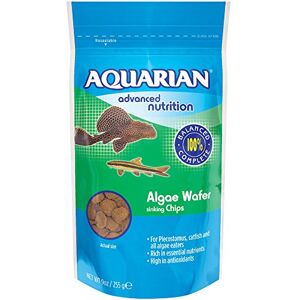 AQUARIAN Complete Nutrition, Aquarium Algae Eater Fish Food, Sinking Algae Wafers, 255g Bag AQUARIAN Complete Nutrition, Aquarium Algae Eater Fish Food, Sinking Algae Wafers, 255g Bag