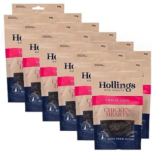 Hollings Chicken Hearts Dog Treats, 100% Natural Air Dried Treats for Adult Dogs, Grain Free & High in Protein 60g (Pack of 12) Hollings Chicken Hearts Dog Treats, 100% Natural Air Dried Treats for Adult Dogs, Grain Free & High in Protein 60g (Pack of 12)