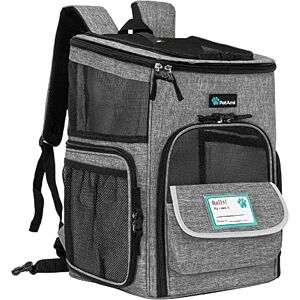 PetAmi Pet Carrier Backpack for Small Cats, Dogs, Puppies Airline Approved Ventilated, 4 Way Entry, Safety and Soft Cushion Back Support Collapsible for Travel, Hiking, Outdoor (Heather Gray) PetAmi Pet Carrier Backpack for Small Cats, Dogs, Puppies Airline Approved Ventilated, 4 Way Entry, Safety and Soft Cushion Back Support Collapsible for Travel, Hiking, Outdoor (Heather Gray)