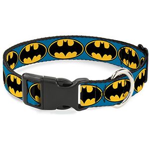 Buckle-Down Buckle Down Bat Signal3 Blue/Black/Yellow Plastic Clip Collar, Small/9-15 Buckle-Down Buckle Down Bat Signal3 Blue/Black/Yellow Plastic Clip Collar, Small/9-15