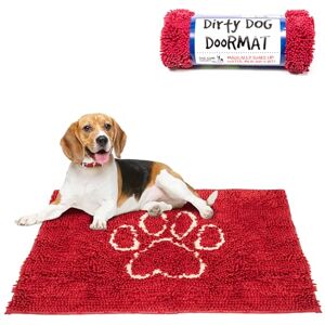 DOG GONE SMART PET PRODUCTS Dog Gone Smart Dirty Dog Microfiber Doormat, Super Absorbent Machine Washable with Non-Slip Backing, Medium, Maroon DOG GONE SMART PET PRODUCTS Dog Gone Smart Dirty Dog Microfiber Doormat, Super Absorbent Machine Washable with Non-Slip Backing, Medium, Maroon