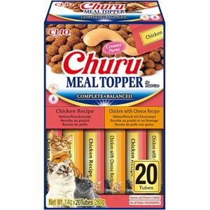 INABA Churu Meal Toppers by Cat Treat Chicken Variety Box 1 Pack (20x 14g) / Soft & Creamy, Delicious & Healthy Purée Food Topper, Natural, Grain Free INABA Churu Meal Toppers by Cat Treat Chicken Variety Box 1 Pack (20x 14g) / Soft & Creamy, Delicious & Healthy Purée Food Topper, Natural, Grain Free