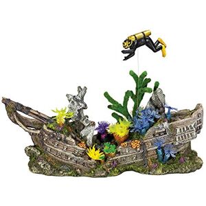 Nobby Aqua Ornaments 28649 Shipwreck with Diver with Pfl., 1310 g Nobby Aqua Ornaments 28649 Shipwreck with Diver with Pfl., 1310 g