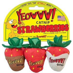 YEOWWW ! Strawberries Cat Toy – 100% Organic Catnip-Filled, Durable Cotton, No Fillers, Natural Dye, Long-Lasting, USA Grown Catnip, Fun Chew and Play Toy for Cats YEOWWW ! Strawberries Cat Toy – 100% Organic Catnip-Filled, Durable Cotton, No Fillers, Natural Dye, Long-Lasting, USA Grown Catnip, Fun Chew and Play Toy for Cats