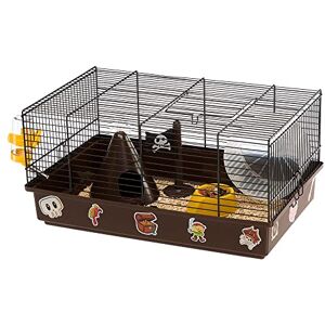 Ferplast CRICETI 9 Themed Hamster Cage Pirates Design for Kids Fully Equipped, Comfortable Interactive Habitat, Exercise Wheel & Themed Accessories Included Easy Clean, 46x29,5xh23cm Ferplast CRICETI 9 Themed Hamster Cage Pirates Design for Kids Fully Equipped, Comfortable Interactive Habitat, Exercise Wheel & Themed Accessories Included Easy Clean, 46x29,5xh23cm