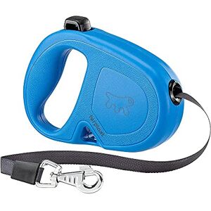 Ferplast FLIPPY ONE Extendable Dog Lead Practical Bag Holder Single Lock & Release Button Ergonomic Italian Design Tape Max 25 Kg 5m, Blue Ferplast FLIPPY ONE Extendable Dog Lead Practical Bag Holder Single Lock & Release Button Ergonomic Italian Design Tape Max 25 Kg 5m, Blue