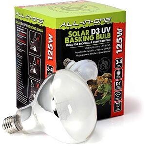 Komodo Solar D3 UV Basking Bulb Heat and Light Bulb for Desert & Tropical Reptile Habitats, Terrarium & Vivarium Lighting 125W Komodo Solar D3 UV Basking Bulb Heat and Light Bulb for Desert & Tropical Reptile Habitats, Terrarium & Vivarium Lighting 125W