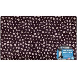 Drymate Pet Bowl Placemat, Dog & Cat Food Feeding Mat Absorbent Fabric, Waterproof Backing, Slip-Resistant Machine Washable/Durable (USA Made) (16” x 28”) (Paw Path Tan) Drymate Pet Bowl Placemat, Dog & Cat Food Feeding Mat Absorbent Fabric, Waterproof Backing, Slip-Resistant Machine Washable/Durable (USA Made) (16” x 28”) (Paw Path Tan)