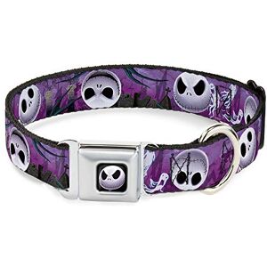 Buckle-Down Seatbelt Buckle Dog Collar Jack Expressions/Ghosts in Cemetery Purples/Grays/White 1.5" Wide Fits 16-23" Neck Medium Buckle-Down Seatbelt Buckle Dog Collar Jack Expressions/Ghosts in Cemetery Purples/Grays/White 1.5" Wide Fits 16-23" Neck Medium