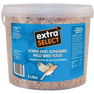 Extra Select Robin and Songbird Feed Mix Tub, 5 Litre Extra Select Robin and Songbird Feed Mix Tub, 5 Litre