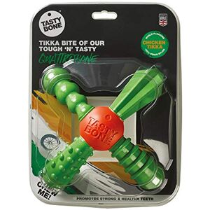 Tasty Bone TastyBone QuattroBone Nylon Dog Chew Toy for Large Dogs (Chicken Tikka) Indestructible for Aggressive Chewers, Everlasting Flavour, Strong Healthy Teeth, Made in the UK Tasty Bone TastyBone QuattroBone Nylon Dog Chew Toy for Large Dogs (Chicken Tikka) Indestructible for Aggressive Chewers, Everlasting Flavour, Strong Healthy Teeth, Made in the UK