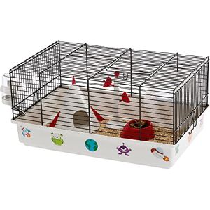 Ferplast CRICETI 9 Themed Hamster Cage Space Design for Kids Fully Equipped, Comfortable Interactive Habitat, Exercise Wheel & Themed Accessories Included Easy Clean, 46x29,5xh23cm Ferplast CRICETI 9 Themed Hamster Cage Space Design for Kids Fully Equipped, Comfortable Interactive Habitat, Exercise Wheel & Themed Accessories Included Easy Clean, 46x29,5xh23cm