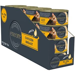 Encore 100% Natural Wet Cat Food, Chicken Breast in 70g Tin, (Pack of 16) Encore 100% Natural Wet Cat Food, Chicken Breast in 70g Tin, (Pack of 16)