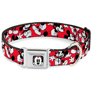 Buckle-Down Seatbelt Buckle Dog Collar Classic Mickey Mouse Pose Black 1" Wide Fits 15-26" Neck Large Buckle-Down Seatbelt Buckle Dog Collar Classic Mickey Mouse Pose Black 1" Wide Fits 15-26" Neck Large