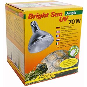 Lucky Reptile Bright Sun UV Jungle 70 W metal halide lamp for E27 sockets terrarium lamp with daylight spectrum heat lamp with UVA & UVB radiation UV lamp for tropical reptiles Lucky Reptile Bright Sun UV Jungle 70 W metal halide lamp for E27 sockets terrarium lamp with daylight spectrum heat lamp with UVA & UVB radiation UV lamp for tropical reptiles