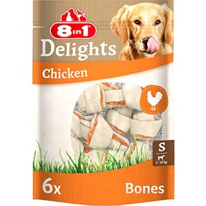8in1 Delights Chicken Chew Bones S, healthy chew snack for small dogs, 6 pieces 8in1 Delights Chicken Chew Bones S, healthy chew snack for small dogs, 6 pieces