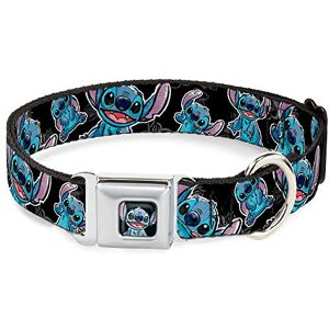 Buckle-Down Seatbelt Buckle Dog Collar Stitch Poses/Hibiscus Sketch Black/Gray/Blue 1.5" Wide Fits 16-23" Neck Medium Buckle-Down Seatbelt Buckle Dog Collar Stitch Poses/Hibiscus Sketch Black/Gray/Blue 1.5" Wide Fits 16-23" Neck Medium