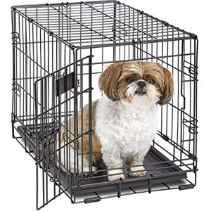 MidWest Homes for Pets 59 cm iCrate Single Door Folding Dog Crate with Divider Panel, Leak-Proof Tray & Secure Latches – Metal Wire Kennel for XS Breeds – Portable, Durable & Easy to Assemble MidWest Homes for Pets 59 cm iCrate Single Door Folding Dog Crate with Divider Panel, Leak-Proof Tray & Secure Latches – Metal Wire Kennel for XS Breeds – Portable, Durable & Easy to Assemble