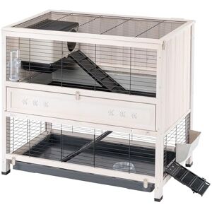 Ferplast FSC Wooden Rabbit hutch COTTAGE, Rabbit cage, Two large floors, Accessories included, 108 x 61.5 x 102 cm Ferplast FSC Wooden Rabbit hutch COTTAGE, Rabbit cage, Two large floors, Accessories included, 108 x 61.5 x 102 cm