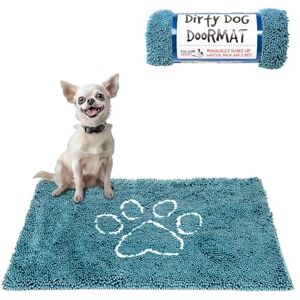DOG GONE SMART PET PRODUCTS Dog Gone Smart Dirty Dog Doormat, Small, Pacific Blue DOG GONE SMART PET PRODUCTS Dog Gone Smart Dirty Dog Doormat, Small, Pacific Blue
