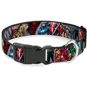 Buckle-Down Dog Collar Plastic Clip Marvel Avengers Superhero Villain Poses 11 to 17 Inches 1.0 Inch Wide Buckle-Down Dog Collar Plastic Clip Marvel Avengers Superhero Villain Poses 11 to 17 Inches 1.0 Inch Wide