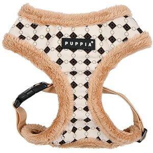 Puppia Jace Dog Harness Head Warm Winter Diamond Pattern Adjustable Chest for Small Medium Dog Beige Small Small Puppia Jace Dog Harness Head Warm Winter Diamond Pattern Adjustable Chest for Small Medium Dog Beige Small Small
