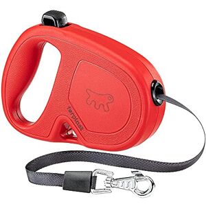 Ferplast FLIPPY ONE Extendable Dog Lead Practical Bag Holder Single Lock & Release Button Ergonomic Italian Design Tape Max 15 Kg 4m, Red Ferplast FLIPPY ONE Extendable Dog Lead Practical Bag Holder Single Lock & Release Button Ergonomic Italian Design Tape Max 15 Kg 4m, Red