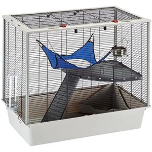 Ferplast comfortable ferret and mice cage FURAT, two-storey structure with accessories included, reinforced corner, varnished black metal and plastic, 78 x 48 x h 70 cm Ferplast comfortable ferret and mice cage FURAT, two-storey structure with accessories included, reinforced corner, varnished black metal and plastic, 78 x 48 x h 70 cm