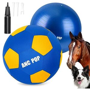 ANC POP Herding Horse Ball Herding Ball Toys for Horses 25" Mega Herding Dog Balls with Hand Pump, Training Soccer Ball for Horses Blue and Yellow ANC POP Herding Horse Ball Herding Ball Toys for Horses 25" Mega Herding Dog Balls with Hand Pump, Training Soccer Ball for Horses Blue and Yellow