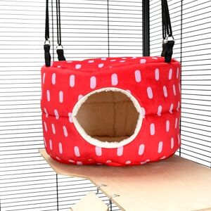 Little Friends HUGE Rodent-Hive Hammock Toy for Rats, Ferrets, Chinchillas – Soft Hanging Cave Bed – 30 x 30 x 25 cm Red Dots Little Friends HUGE Rodent-Hive Hammock Toy for Rats, Ferrets, Chinchillas – Soft Hanging Cave Bed – 30 x 30 x 25 cm Red Dots